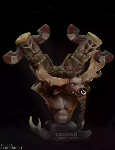 Tauren Hightmountain Fanart from World of Warcraft 3D print model