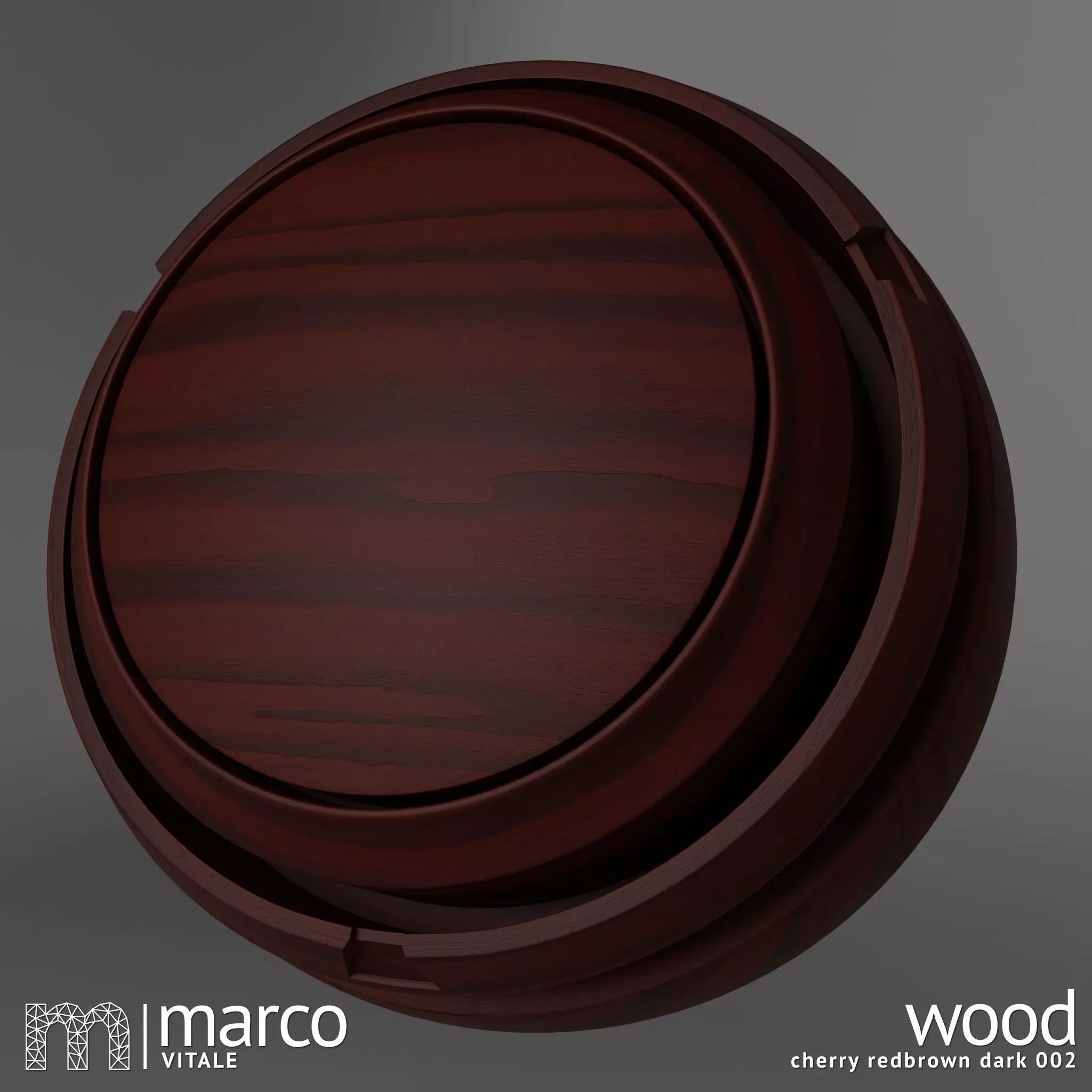 Seamless PBR Wood - Cherry Redbrown Dark 002 Texture
