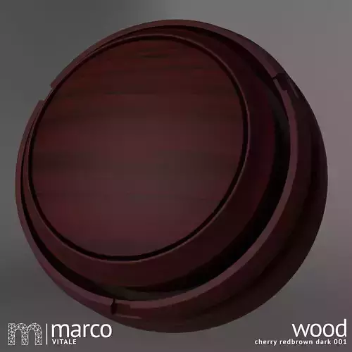 Seamless PBR Wood - Cherry Redbrown Dark 001