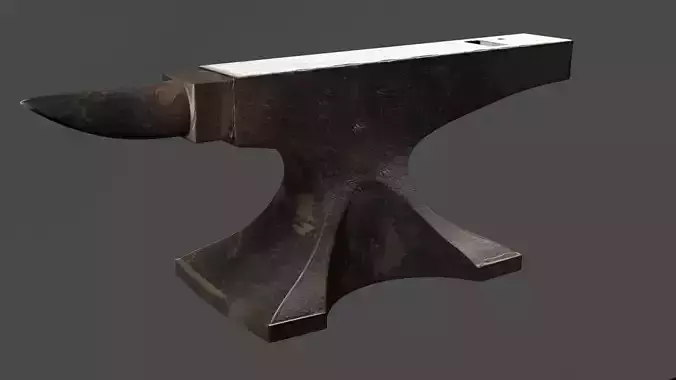 Low-poly 3d model of Anvil Game ready