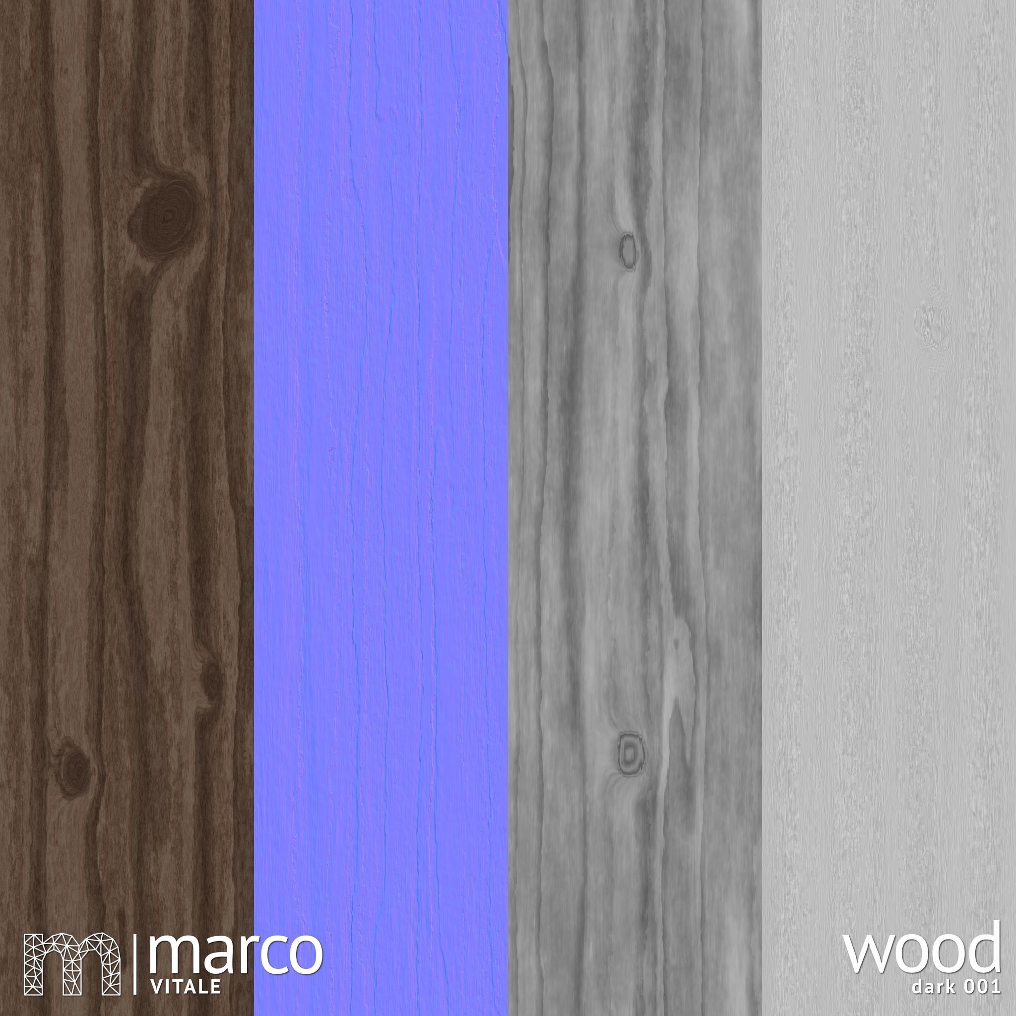 Free Seamless PBR Wood - Dark 001 Texture_5