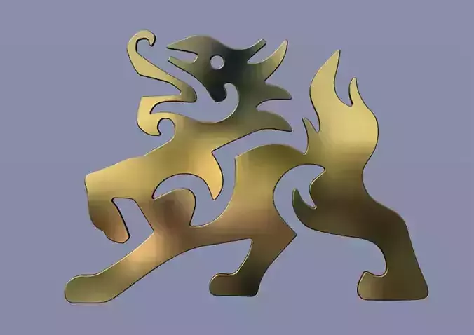 Flat kylin 3D print model