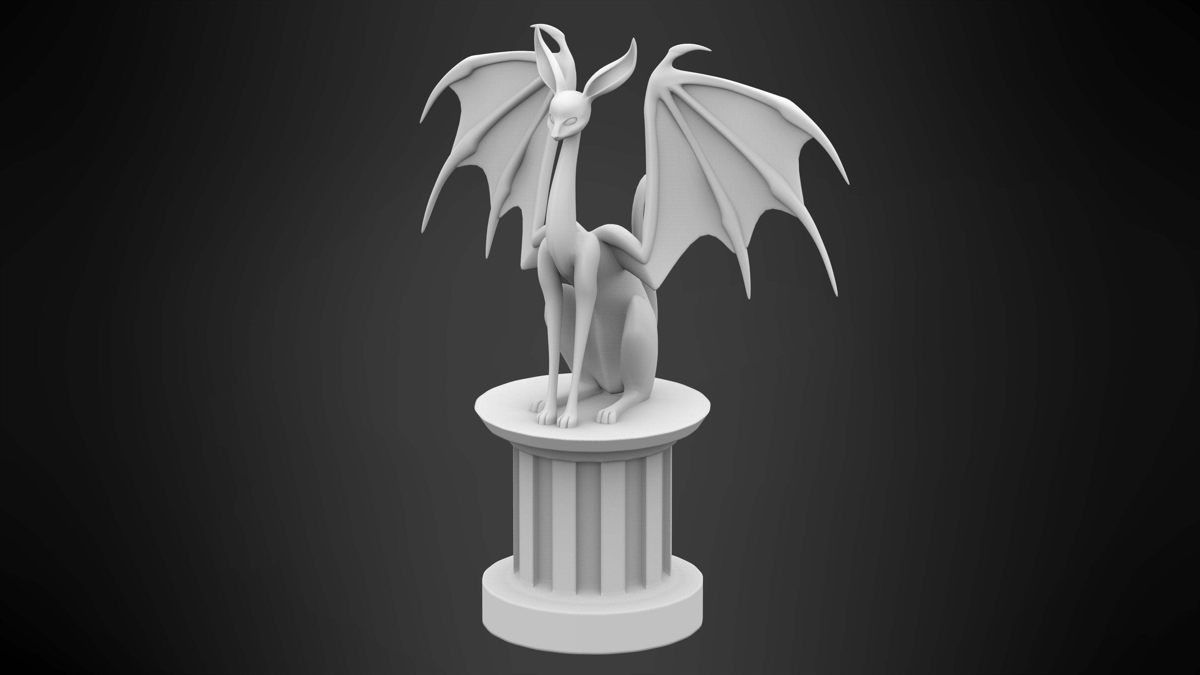 Black Sphinx 3D model_5