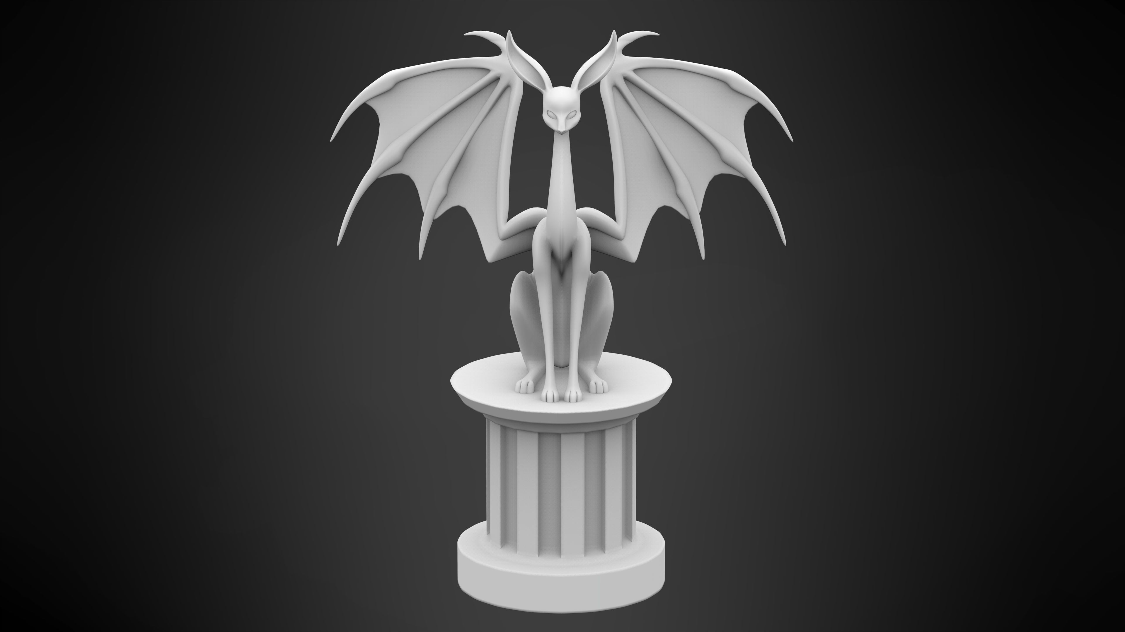 Black Sphinx 3D model_6