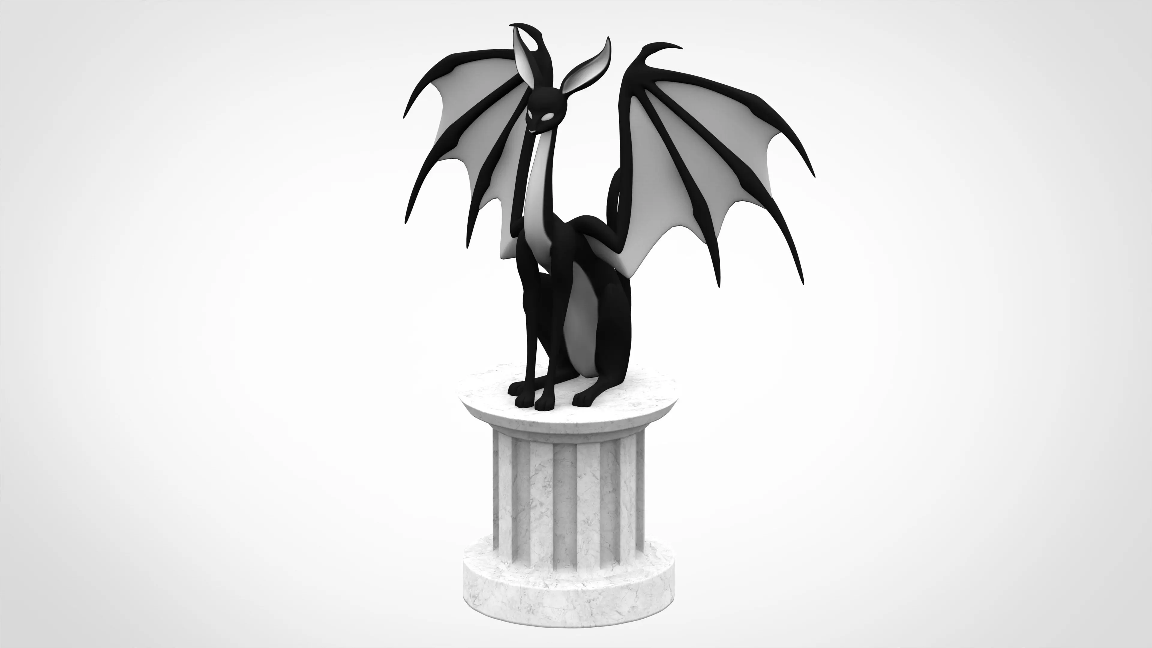 Black Sphinx 3D model_0