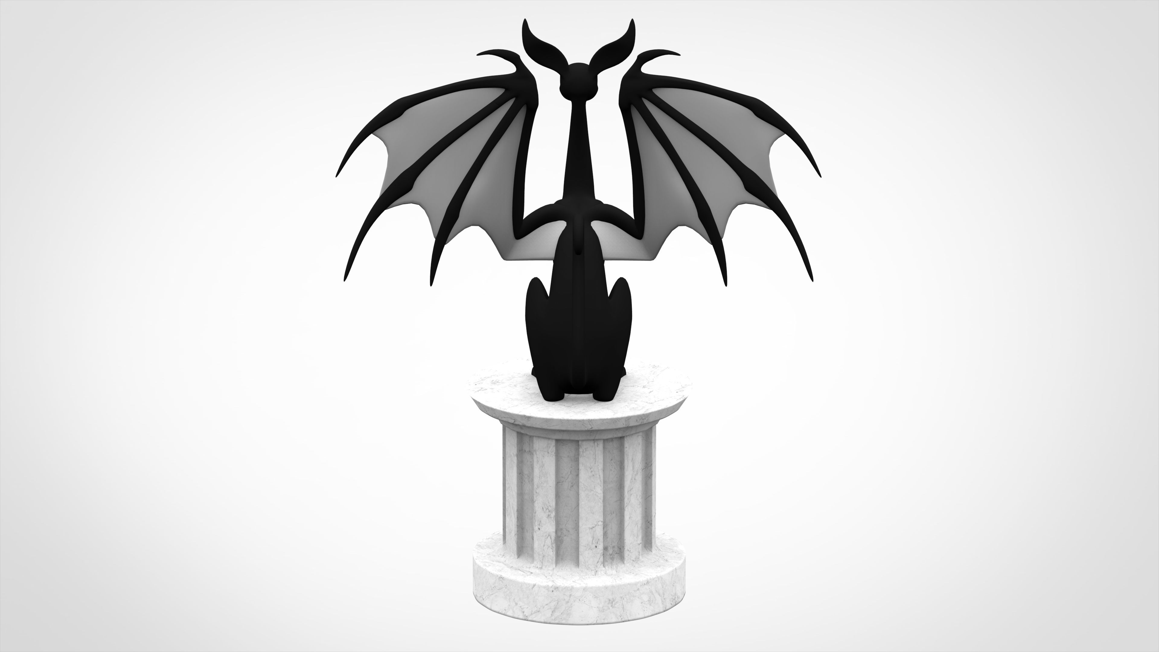 Black Sphinx 3D model_3