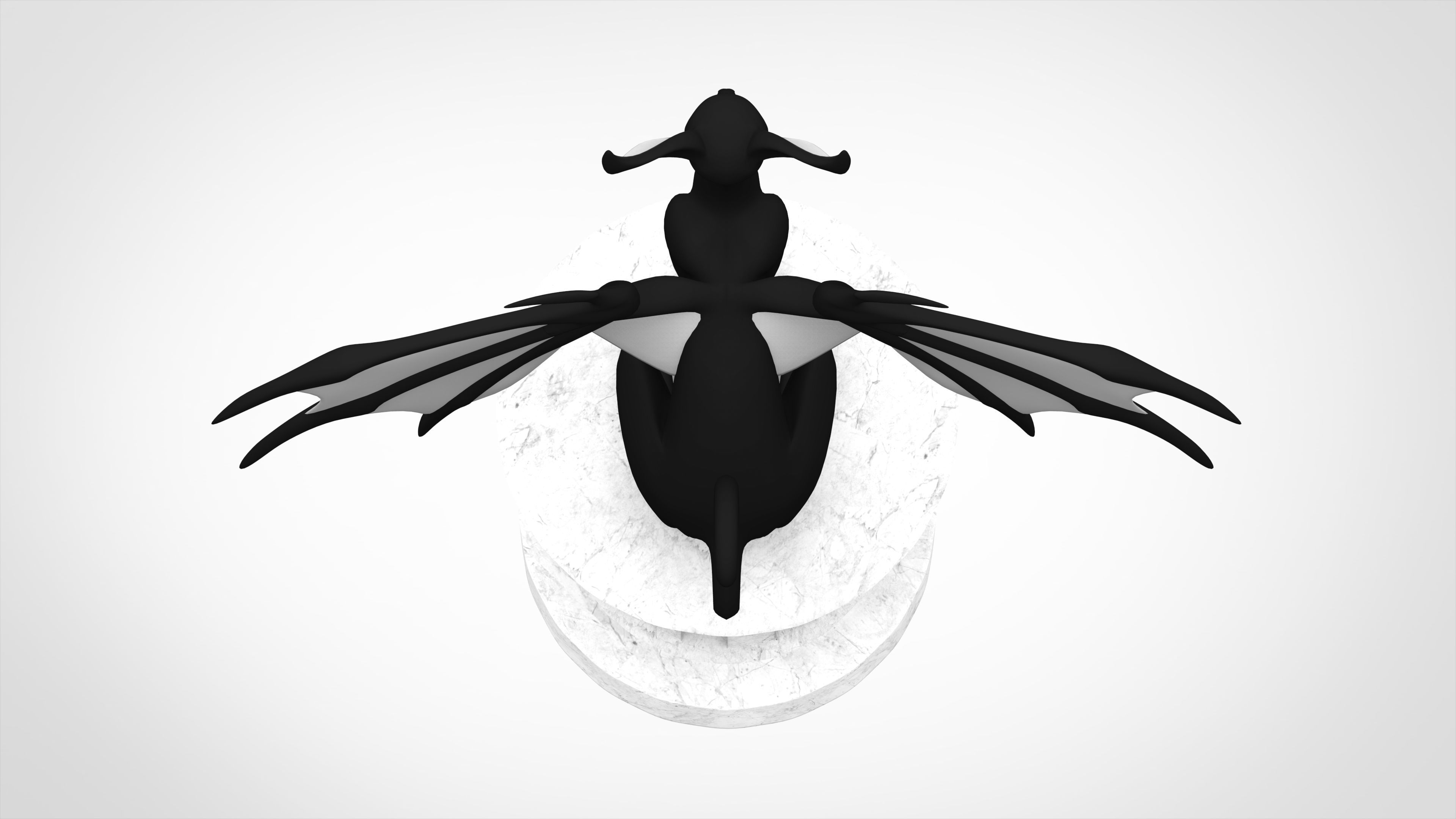 Black Sphinx 3D model_4