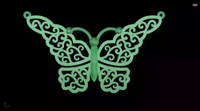 Butterfly pendant Free 3D print model