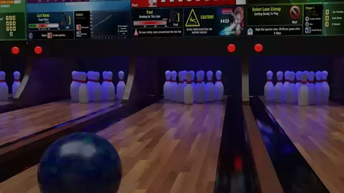 Bowling  animation 3D model
