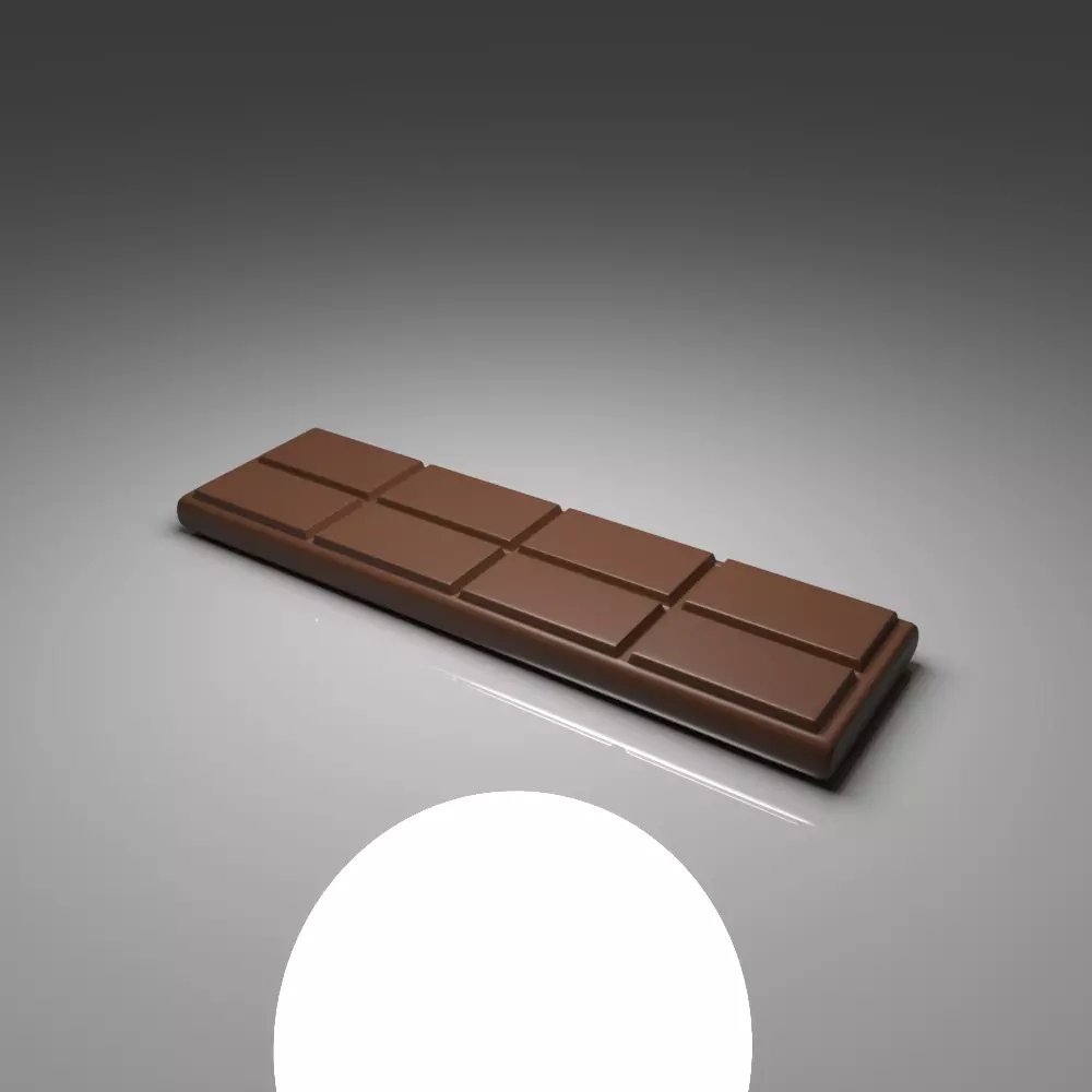 Milk Chocolate Bar 3 3D model_0