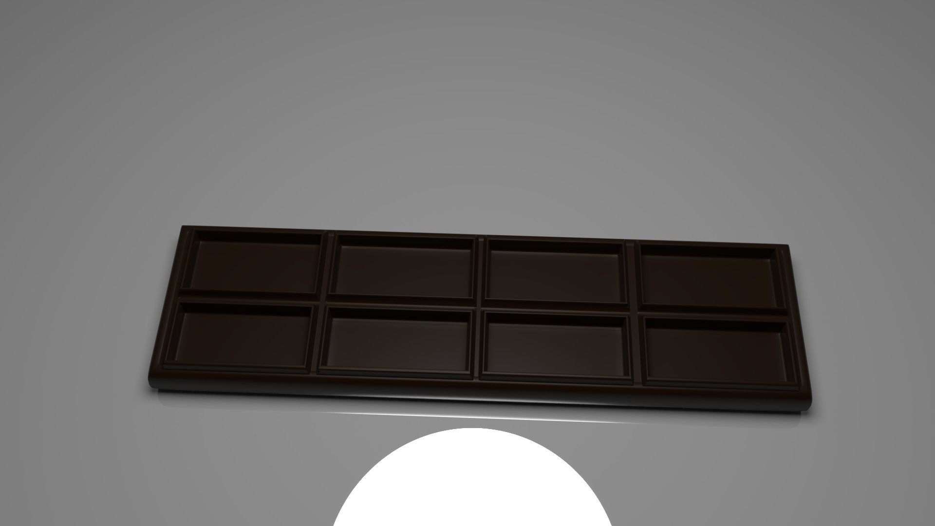 Dark Chocolate Bar 4 3D model_2