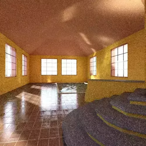 Mansion with indoor Pool Free 3D model