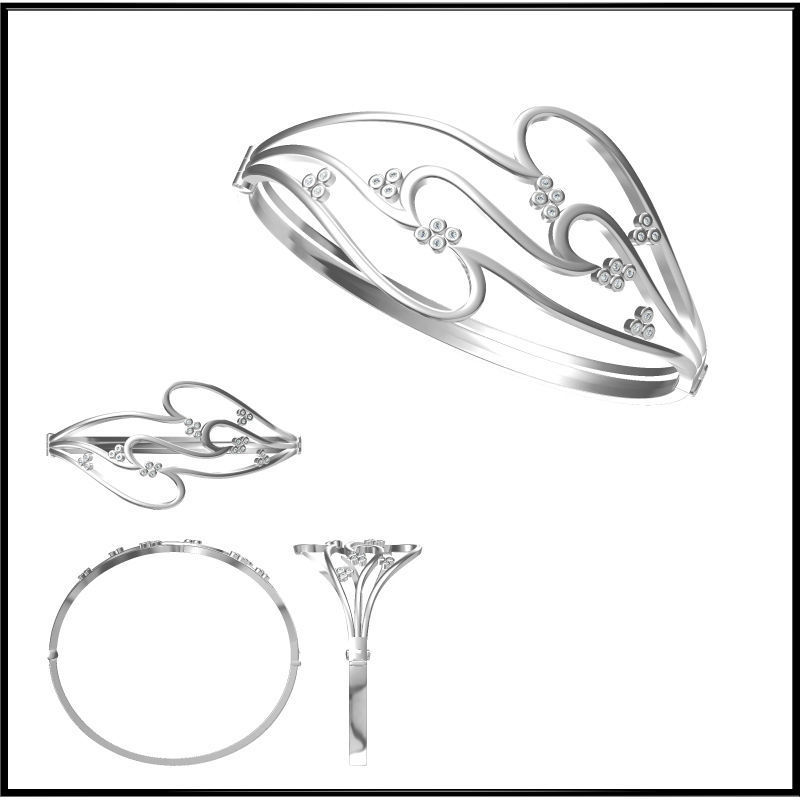 JCD Format bangle designs collection for jewelry 3D print model_36