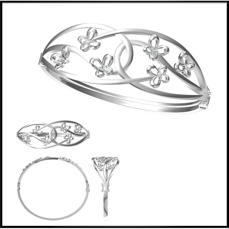 JCD Format bangle designs collection for jewelry 3D print model_35