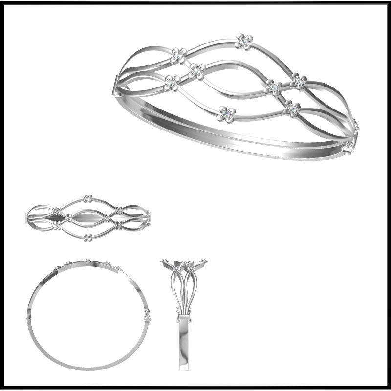 JCD Format bangle designs collection for jewelry 3D print model_39