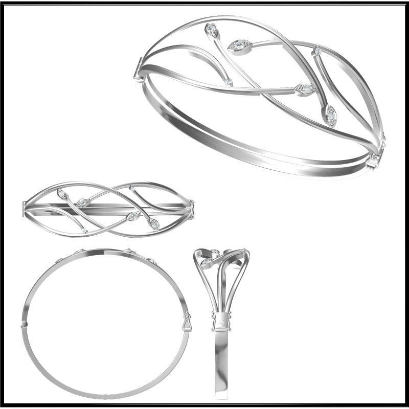 JCD Format bangle designs collection for jewelry 3D print model_40