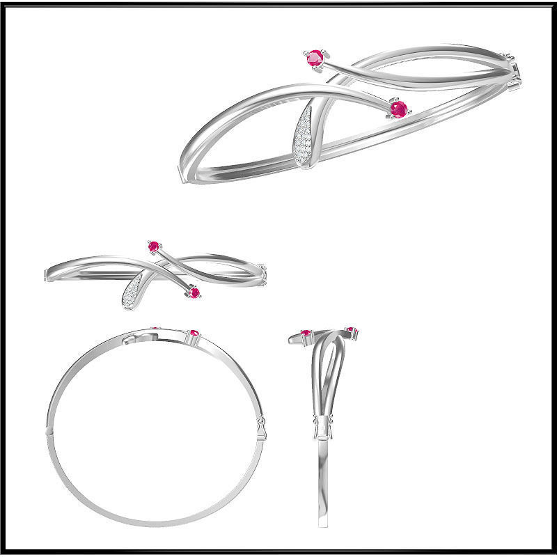 JCD Format bangle designs collection for jewelry 3D print model_1