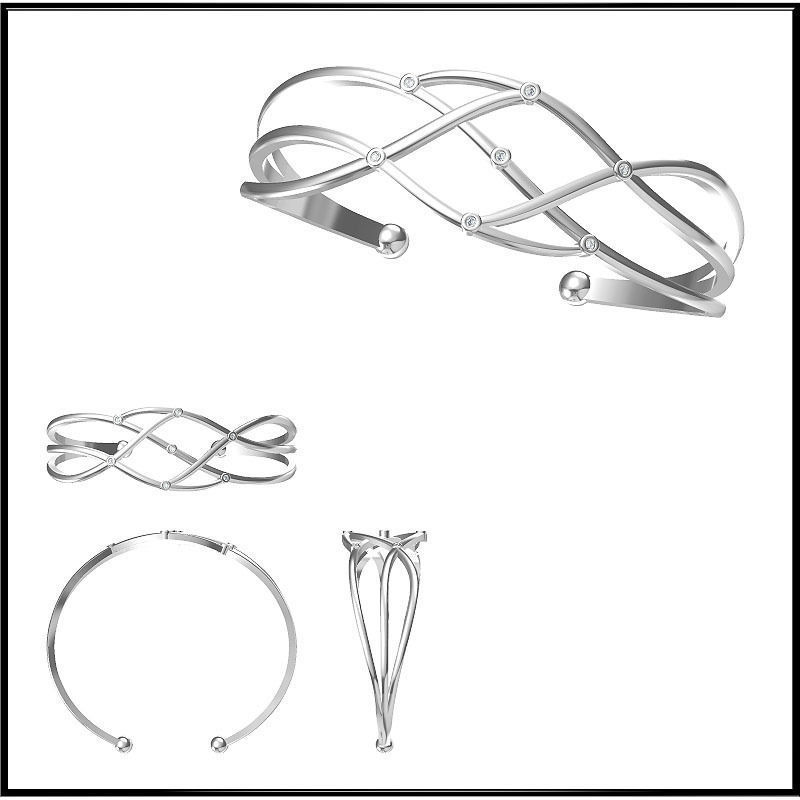 JCD Format bangle designs collection for jewelry 3D print model_41