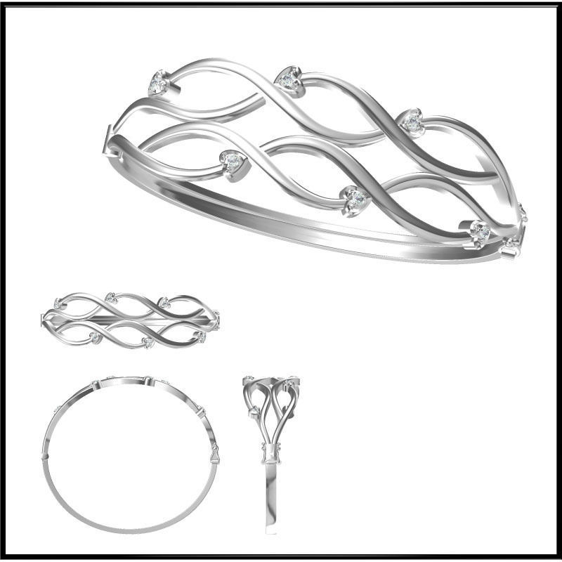 JCD Format bangle designs collection for jewelry 3D print model_42