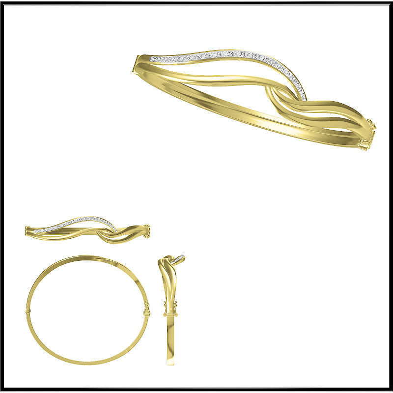 JCD Format bangle designs collection for jewelry 3D print model_48