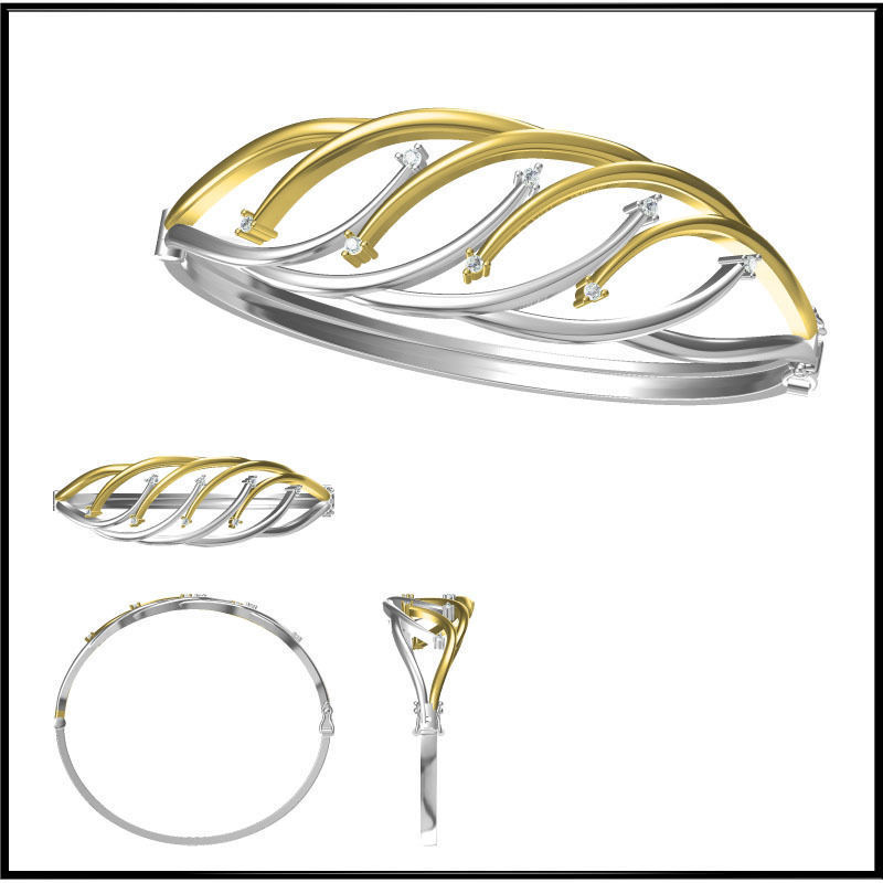 JCD Format bangle designs collection for jewelry 3D print model_38