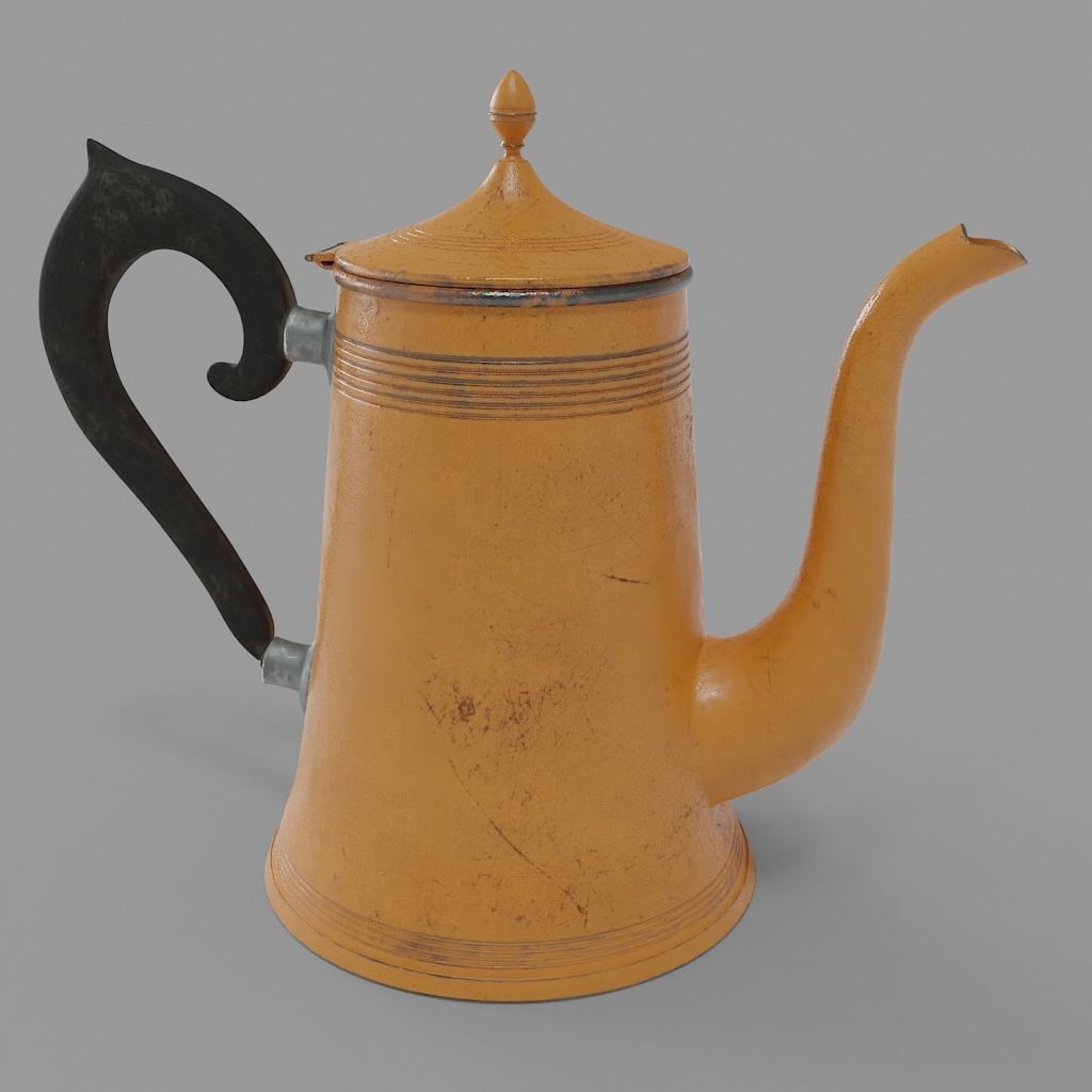 Vintage Coffee Pot 001 3D model_2