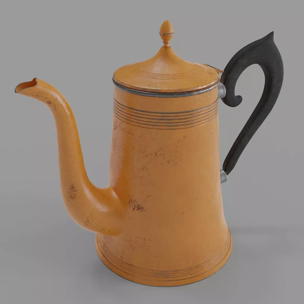 Vintage Coffee Pot 001 3D model_0
