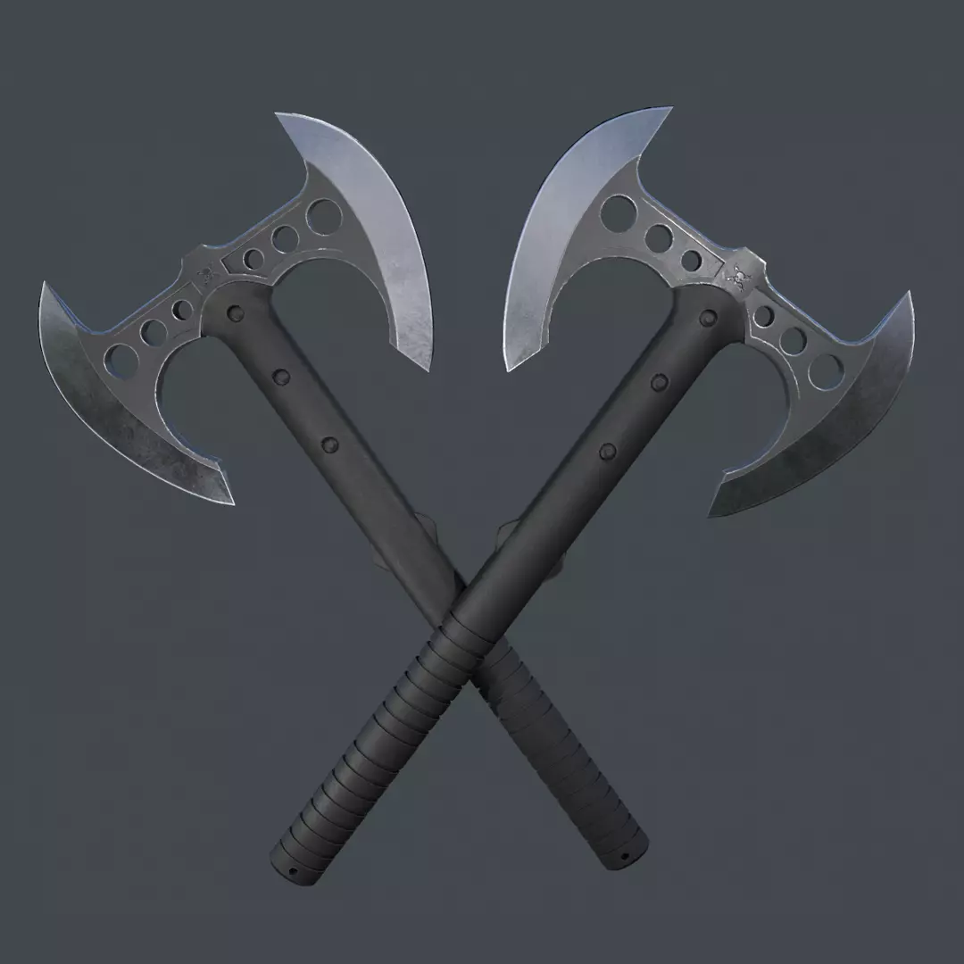 Tomahawk M48 Double Bladed Low-poly 3D model_0