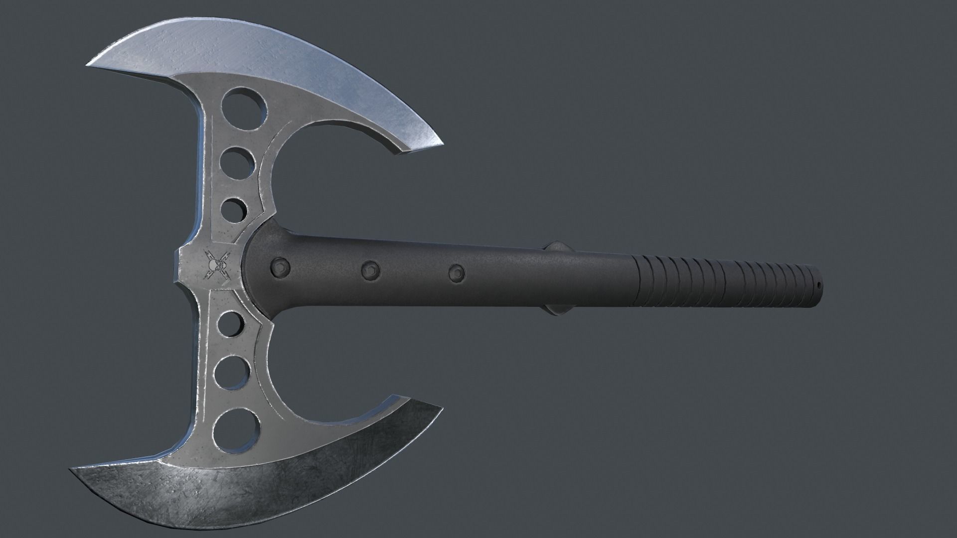 Tomahawk M48 Double Bladed Low-poly 3D model_2