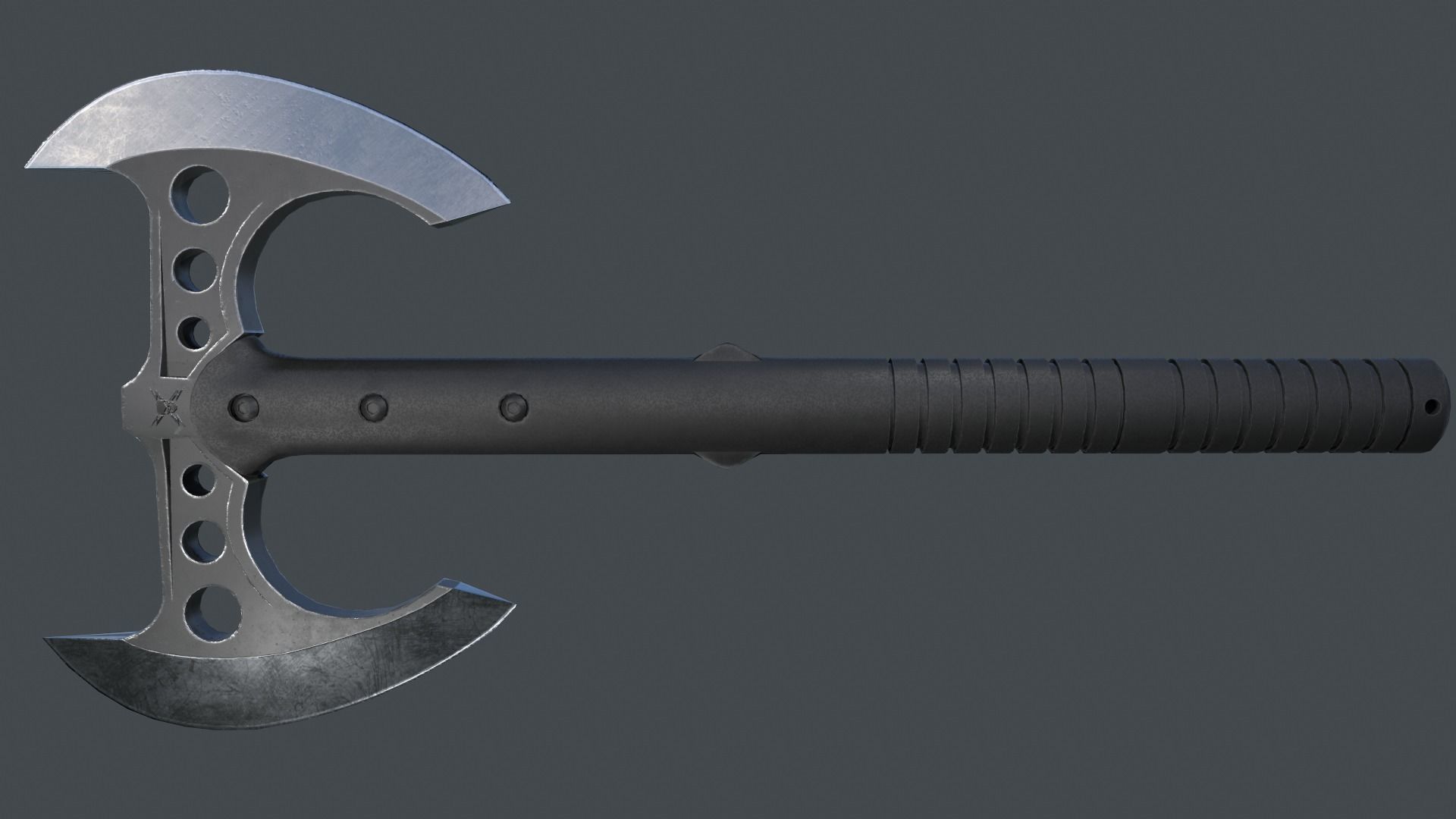 Tomahawk M48 Double Bladed Low-poly 3D model_1