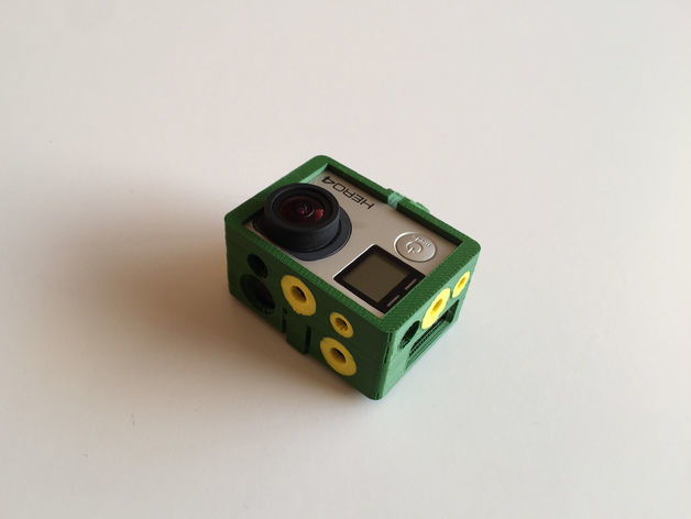 GoPro Hero 4 BacPac Frame - Dual Extrusion 3D print model_3