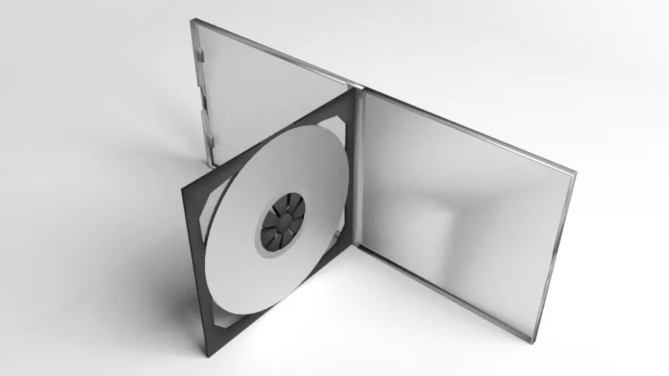 Double CD Case 3D model_0