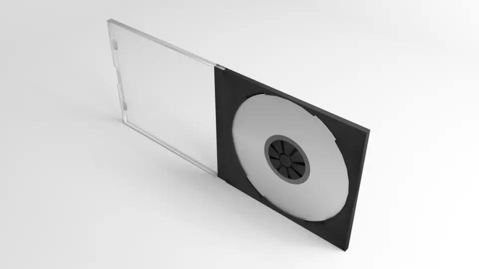Single CD Case 3D model_0
