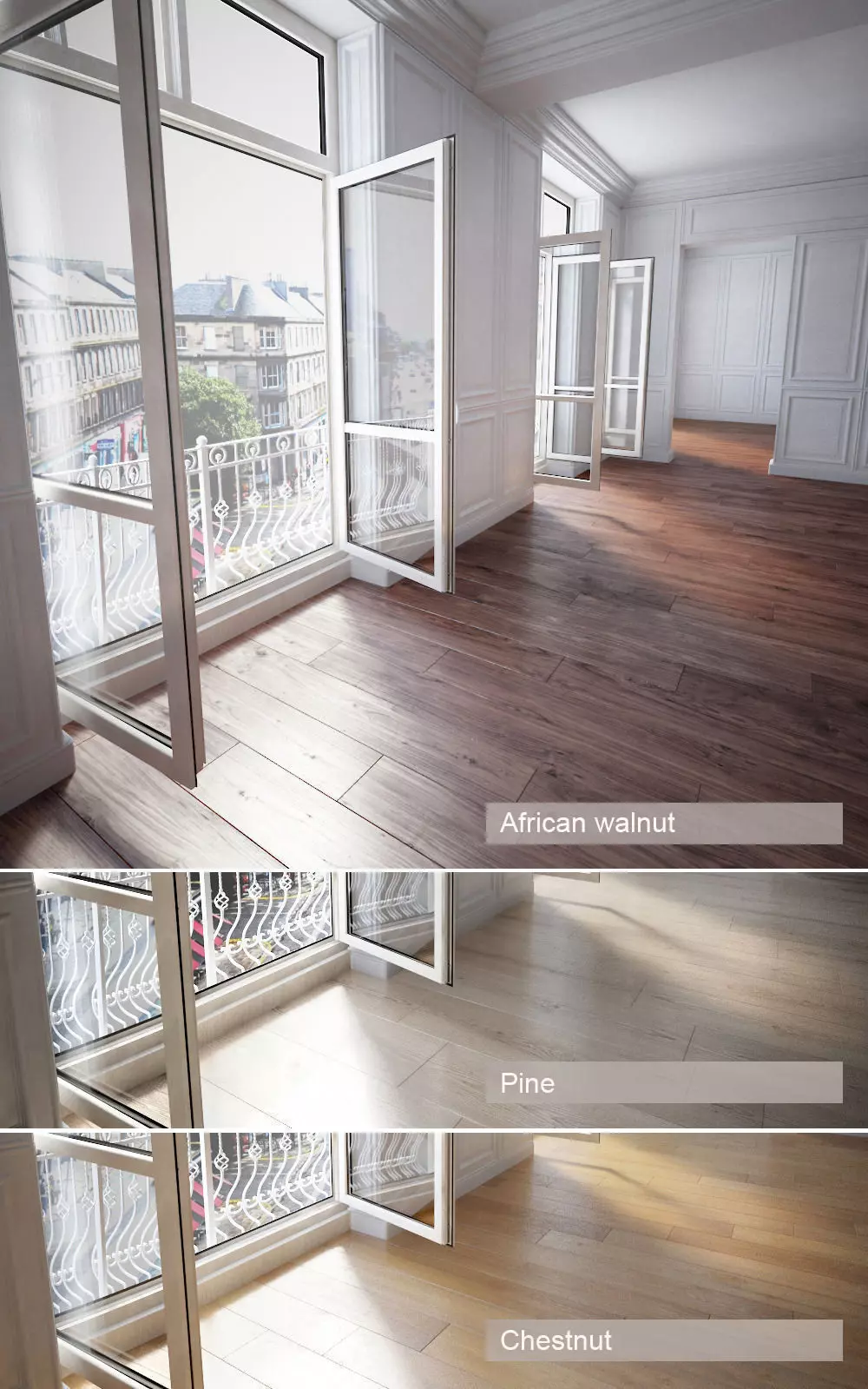 Wooden floor 3D model_0