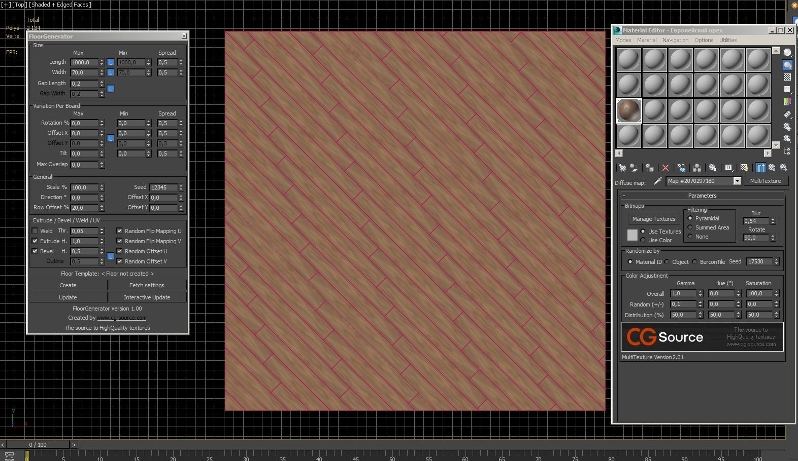 Wooden floor 3D model_4