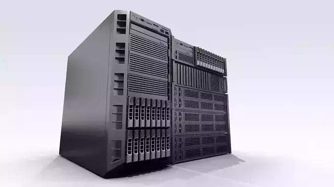 Dell servers Low-poly 3D model