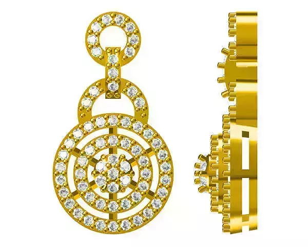 JCD Format Gold necklace classic round brilliant cut necklace