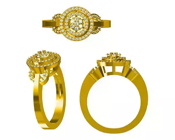 JCD format Classic round brilliant cut ring of jewelry files