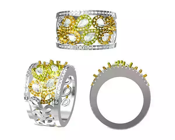 JCD format Gold engagement rings metal file for jewelry making