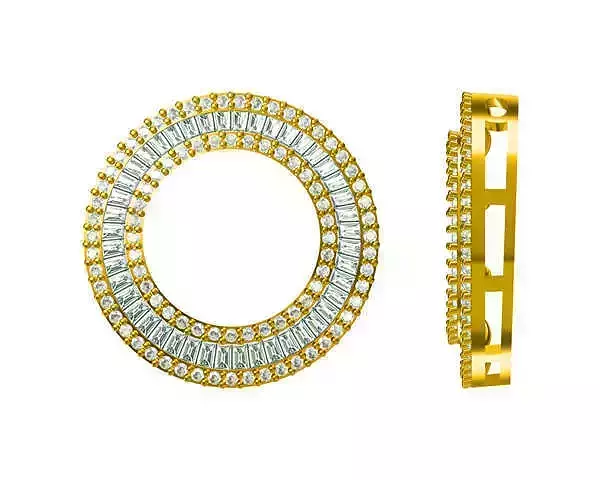 JCD Format Classic round brilliant cut necklace  gold necklace