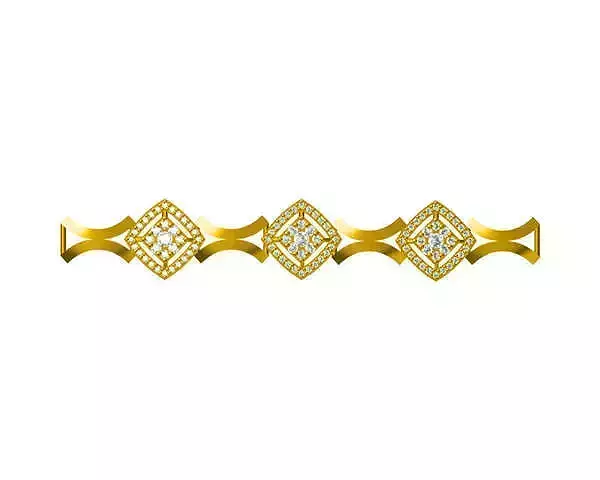 JCD Format Unique square shape round cut diamond design pendant