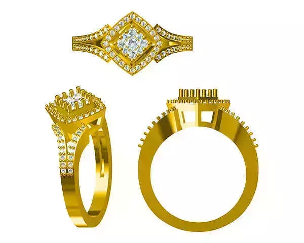 JCD format White gold engagement rings cad ring design