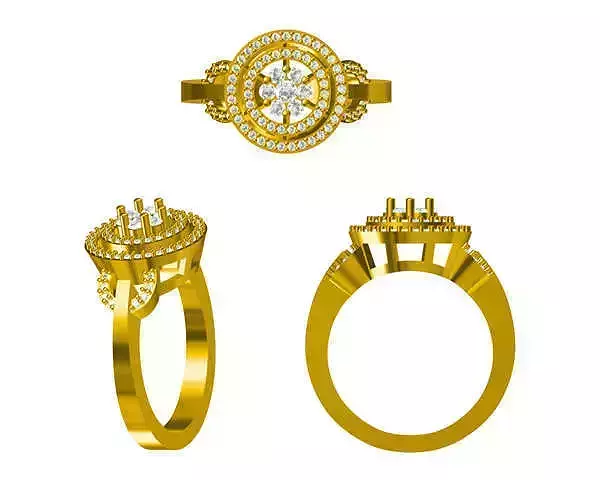 JCD Format White gold engagement rings cad ring design