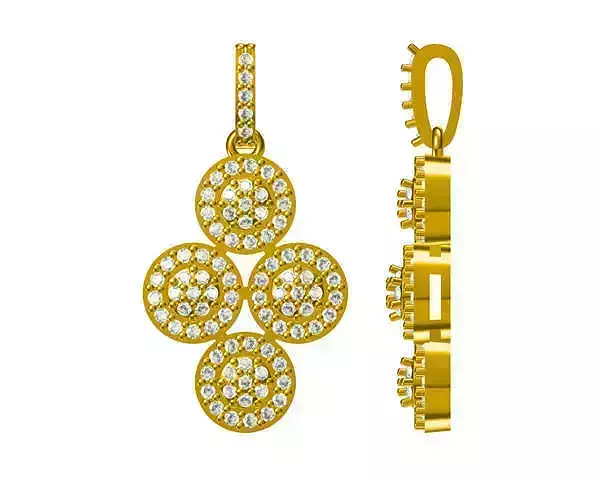 JCD Format Classic round shape pendant round cut diamond pendant