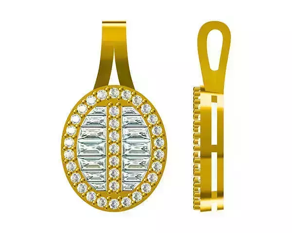 JCD Format Classic oval pendant