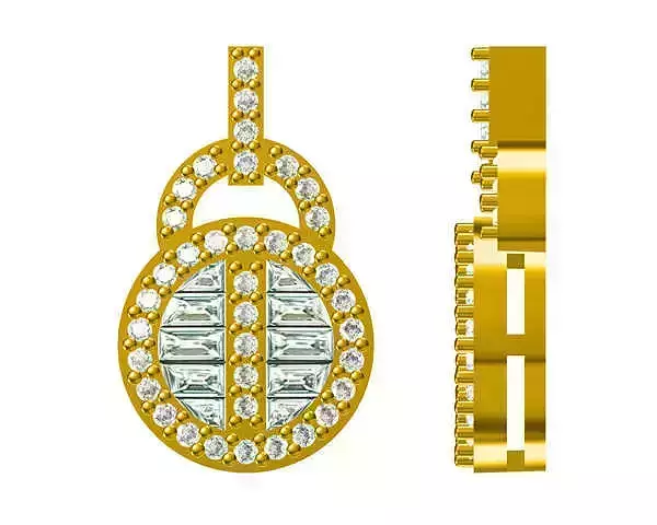 JCD Format Classic round brilliant shape baguette cut design