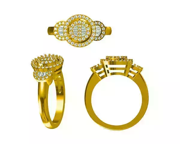 JCD format White gold engagement rings jewelry cad