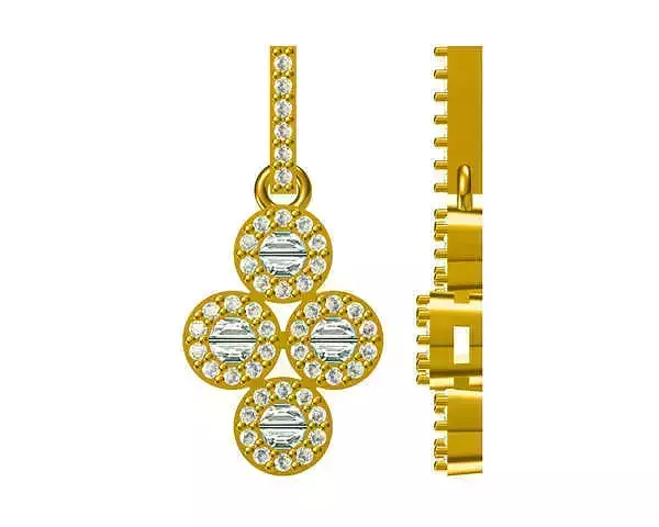 JCD Format Round shape pendant round brilliant cut design