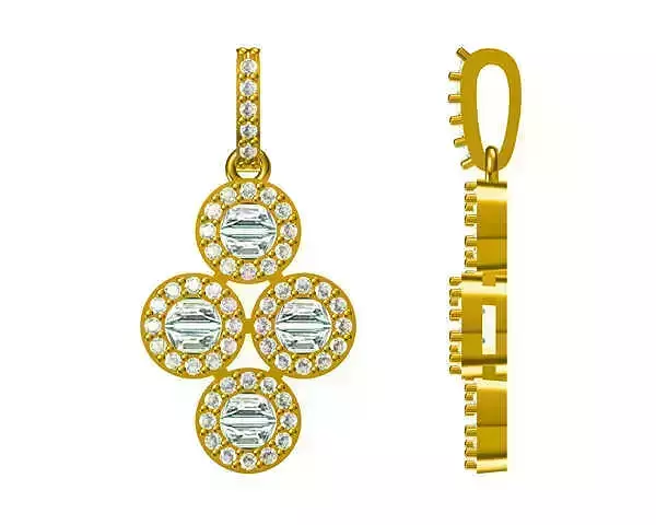 JCD Format Jewelry pendants round brilliant round shape pendant