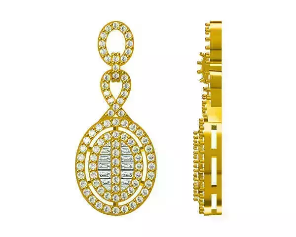 JCD Format Classic oval shape design pendant